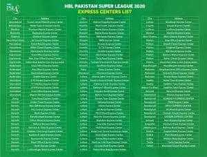 Pakistan Super League 2020 tickets