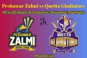 Peshawar Zalmi vs Quetta Gladiators